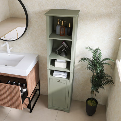 64" Tall Freestanding Bathroom Storage Cabinet