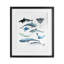 «Underwater Creatures in Blues», reproduction sous verre encadrée, design par Evelyn Coleman-1461398620-1461398622