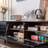Round Rubberwood TV Stand and Coffee Table Set