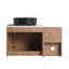 Meuble-lavabo mural en contreplaqué 36 po avec lavabo vasque en céramique, tablettes de rangement et porte à fermeture en douceur-134531156
