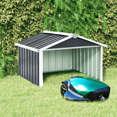 Vidaxl Garden Shed Anthracite Galvanized Steel Medium Durable
