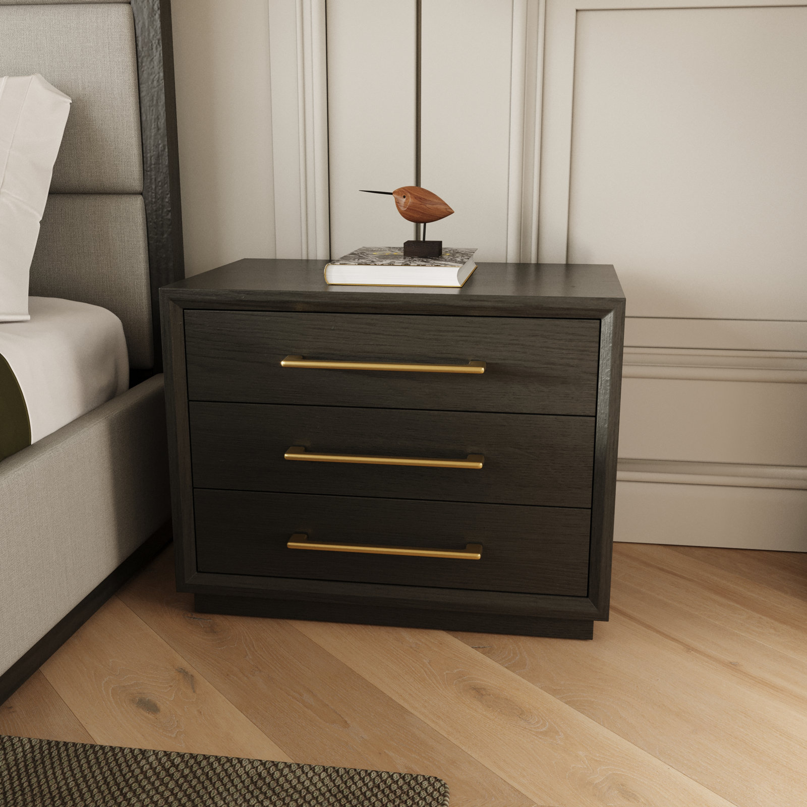 Langley Bedroom Set, Queen, Gray/Off-White