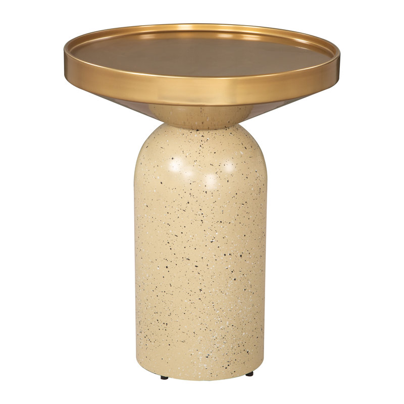 Table d'appoint Cendre or et beige
