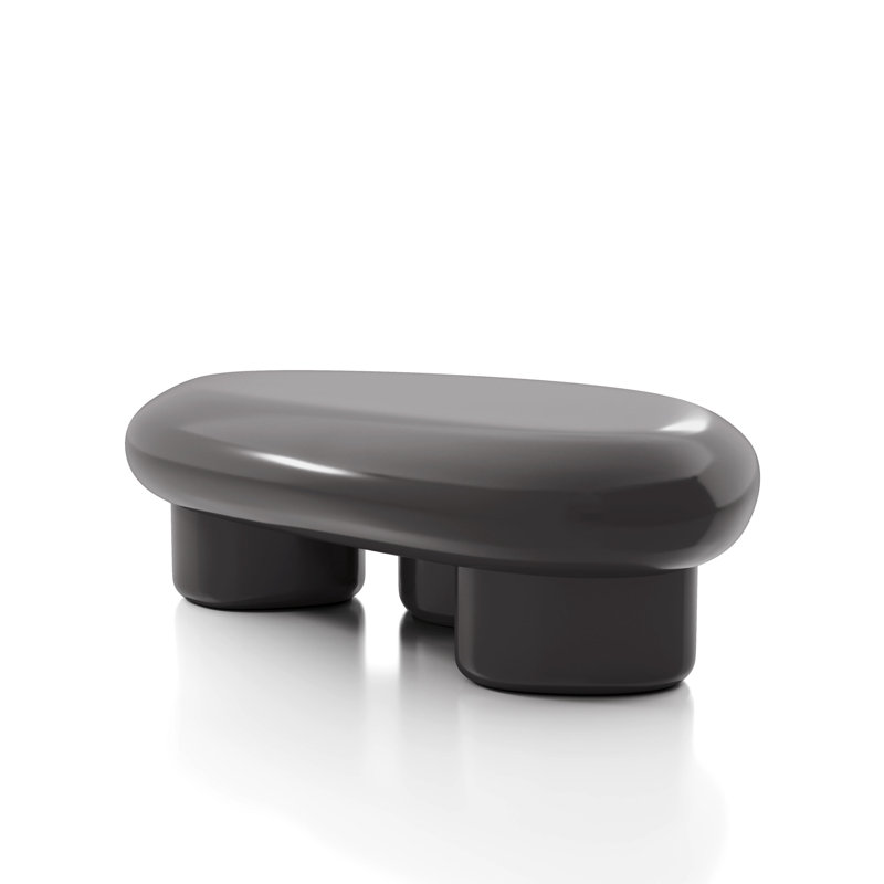 Jahmaal Curved Low Profile Coffee Table, Gray