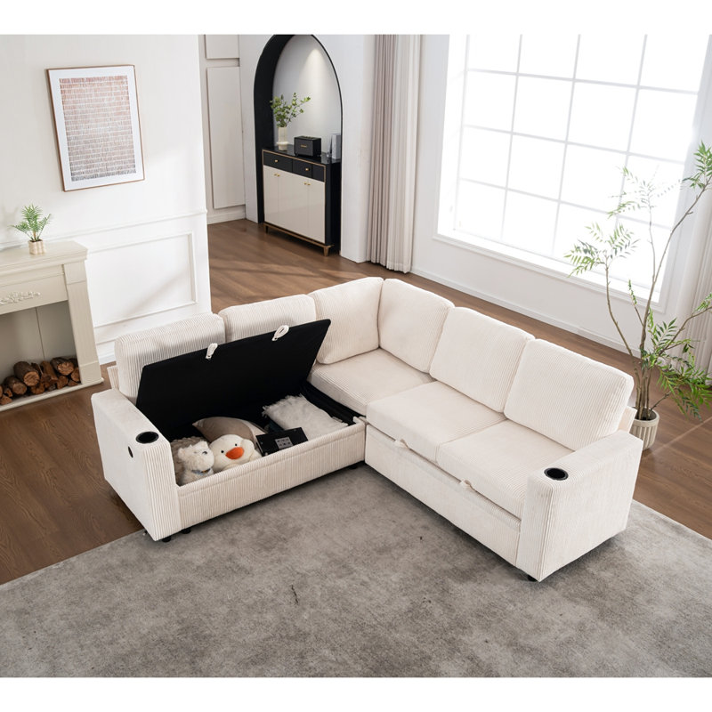 Canapé-lit modulaire avec lit gigogne, canapé d'angle modulaire avec rangement, canapés modulaires pour le salon, canapé-lit convertible pour le salon, la chambre à coucher et un appartement
