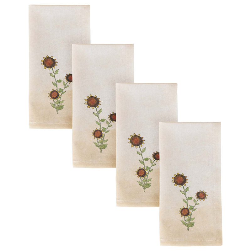  Harvest Sampler Beige Napkin Set Of 4, Beige