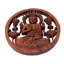 Eka Decorative Carved Wood Relief Panel of Buddha