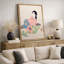 «Graceful Lady in Kimono Interior Scene», œuvre d'art Ukiyo-e, photos de beauté japonaise classique, impression sur toile encadrée-123634149-123634153
