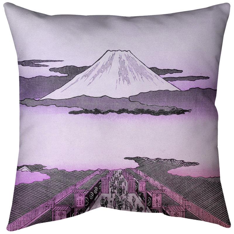 Insert de coussin décoratif suruga-cho, 16 po x 1 po, Rose / Mauve, Bourre en polyester
