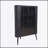 Modern 3-Tier Corner Storage Cabinet with Tempered Glass Doors and Removable Shelves