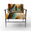 Fauteuil d'appoint en velours rétro Mid-Century-112889596