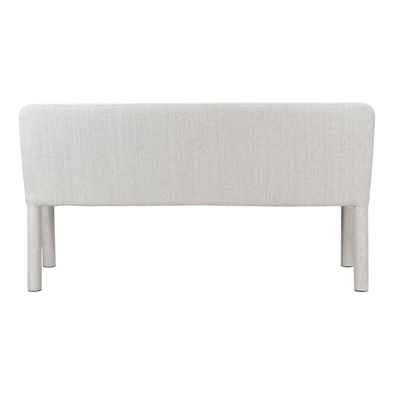 PLACE DINING BANQUETTE LIGHT GREY, Light Grey Basketweave