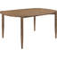 7 salles à manger en bois de noyer massif, table avec un design moderne Mid-Century et des bords arrondis, six chaises rembourrées à dossier haut incurvé pour 6 dans l'espace d'inspiration euro, sièges rembourrés