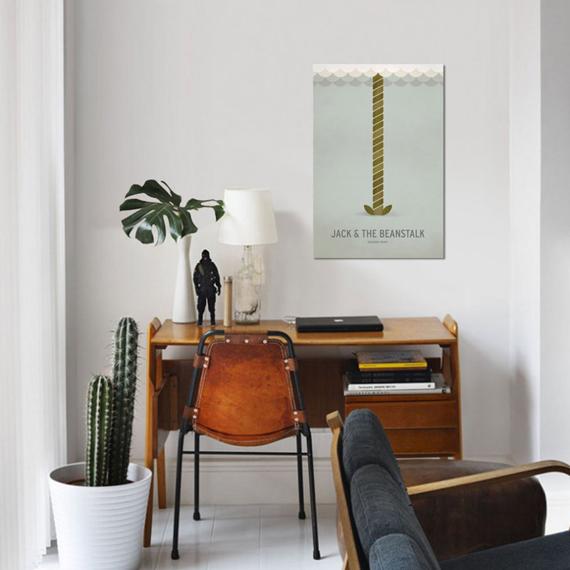 «Minimalist Literature Series: Jack and the Beanstalk», impression sur toile, H 26 po x l 18 po x P 1,5 po, Toile tendue