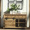 Black Rustic Horseshoe Design Mini Non-Bypass One Door Hardware Kit Only For Cabinet