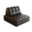 Coussin de canapé modulaire en similicuir noir