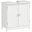 Élégant meuble-lavabo à piédestal et armoire de salle de bain sous le lavabo-1008850975