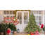 Arbre de Noël articulé en forme de PE / PVC pleine forme avec lumières UL et base en métal stable-1776043076