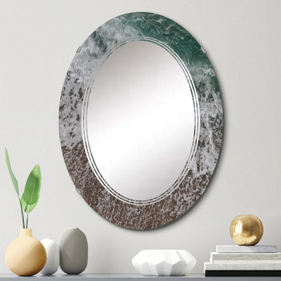 Miroir de salle de bain ovale mural
