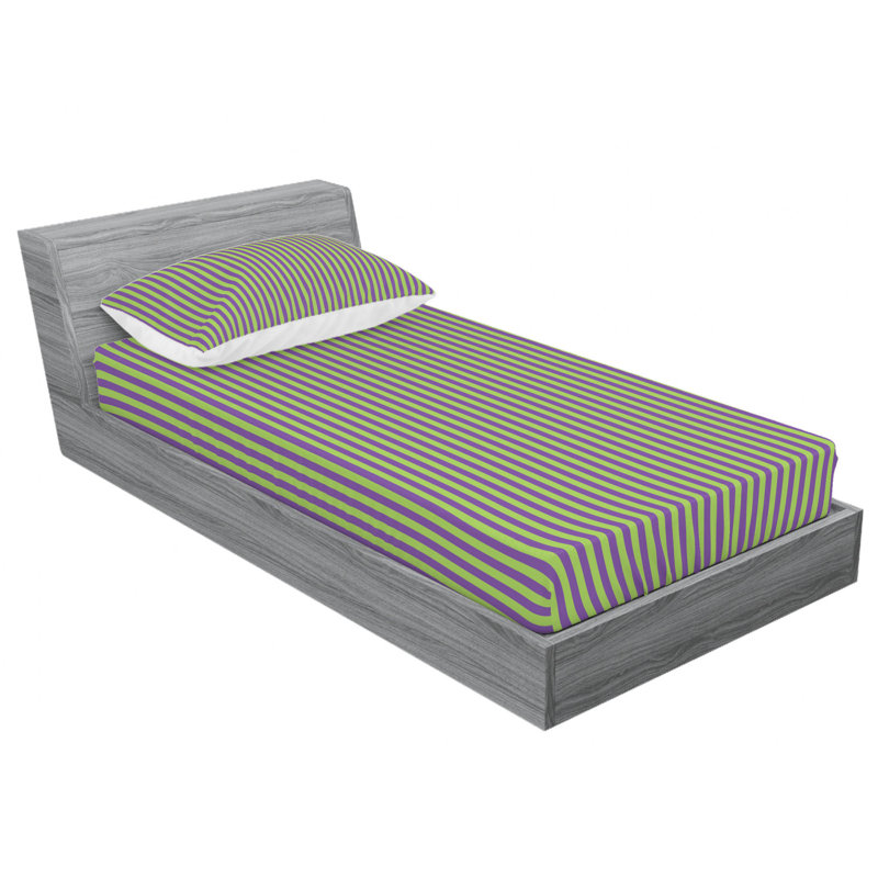 Microfiber Striped Sheet Set, Twin XL Sheet Set with Fitted Sheet, 50S Bold Unusual Striped