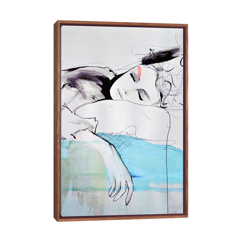Maddelina by Leigh Viner - Print on Canvas, 66.04 cm H x 45.72 cm W, Classic Brown Wood Framed