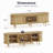 70" Fluted Mid-Century Modern Tv Stand With Sliding Doors & Led Lighting, Fits Tvs Up To 75"-703147683-703147686