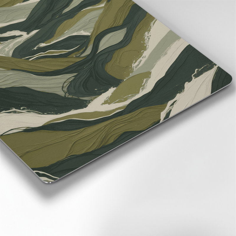 Paysage abstrait 58, art mural gris en métal, H 32 po x l 32 po