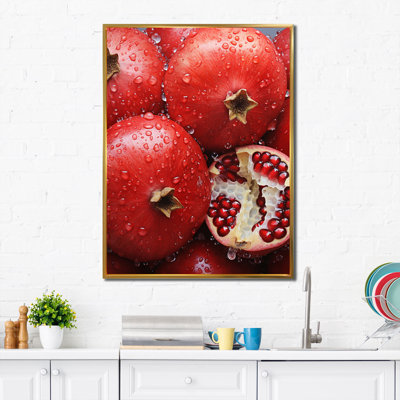 " Fruit Pomegranate Red Pointillism III "