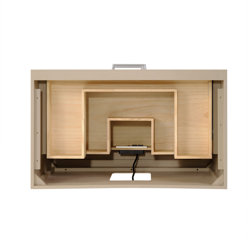 Markham 36'' W Single Vanity, Carrara Marble, Cashmere Gray, Brushed Nickel