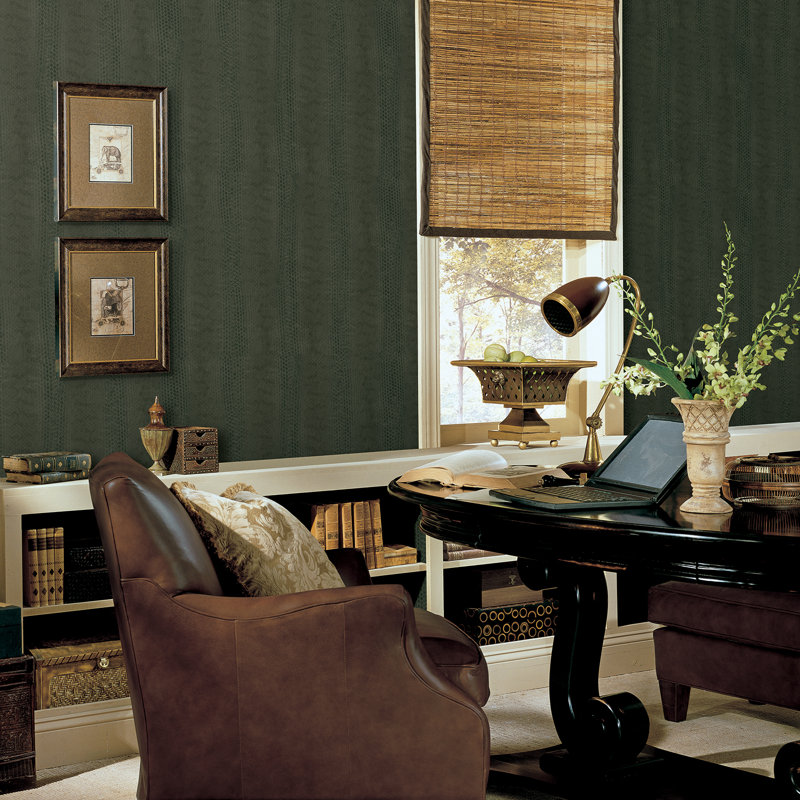 10m x 53cm Matte Wallpaper Roll, Dark Green