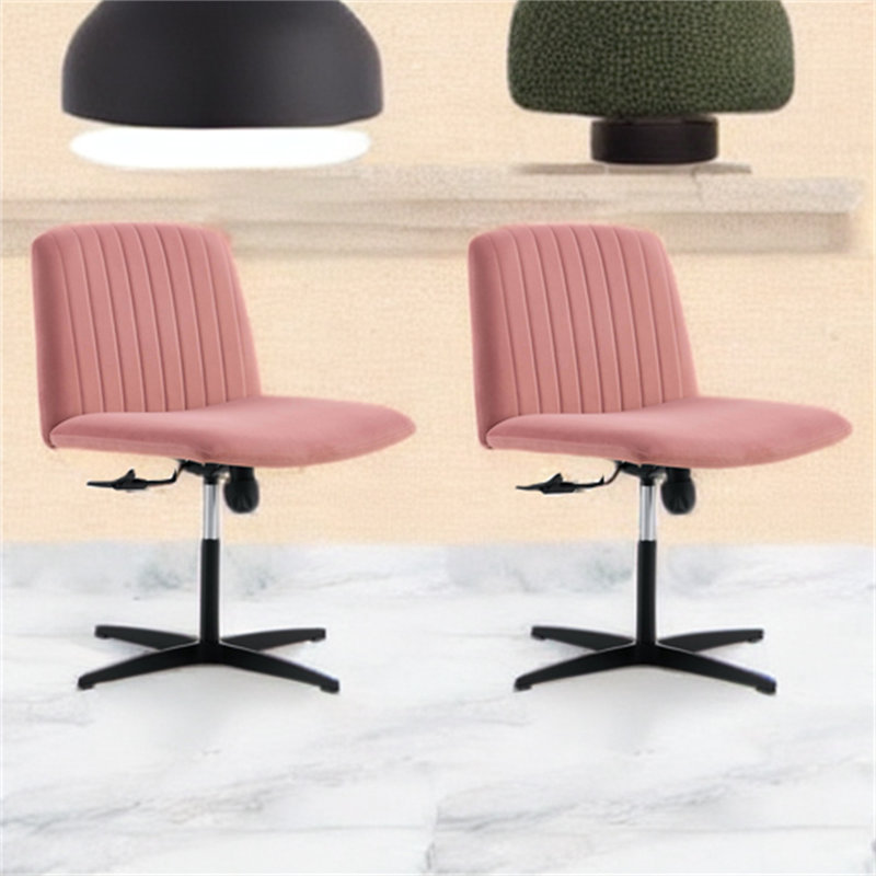 Fauteuil de conférence en simili cuir Dalja, Rose