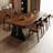 Solid wood rectangular pine dining table-2041895660