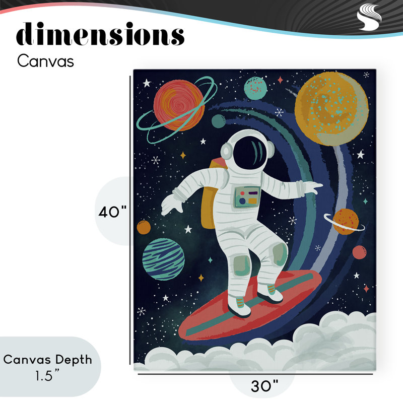 «Surfing Astronaut Beyond Space Space», conception par Lisa Perry White, H 40 po x l 30 po
