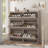 6-Flip Drawer Shoe Cabinet, Wooden Shoe Organizer with Adjustable Shelf, 18-24 Pairs Entryway Shoe Storage, Sturdy Shoe Cabinet for Hallway-1327945446-1327945451