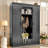 85.2''H 3-In-1 Hall Tree With Bench And Drawer, Modern Entryway Bench With 3 Hooks And Adjustable Shelves, Farmhouse Mudroom Entryway Coat Rack With Multiple Storage Space For Hallway, Entryway, Living Room, Black-114295590