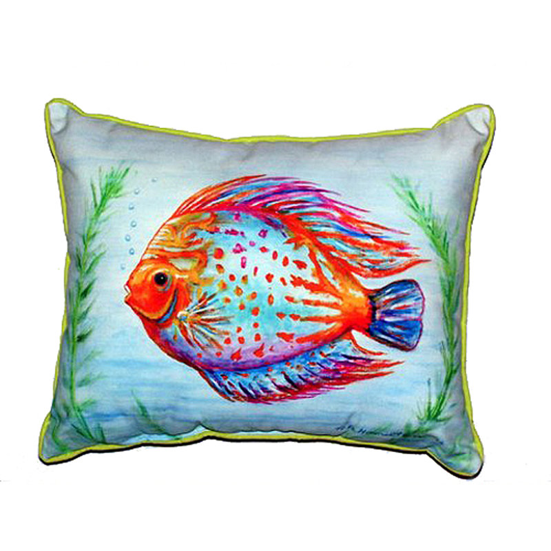 Fish Outdoor Throw Pillow, Small