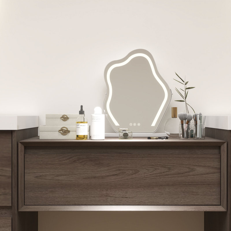 Aliki Wall Mounted Vanity With Reinforced Acrylic Sink, Red/Oak, 80"