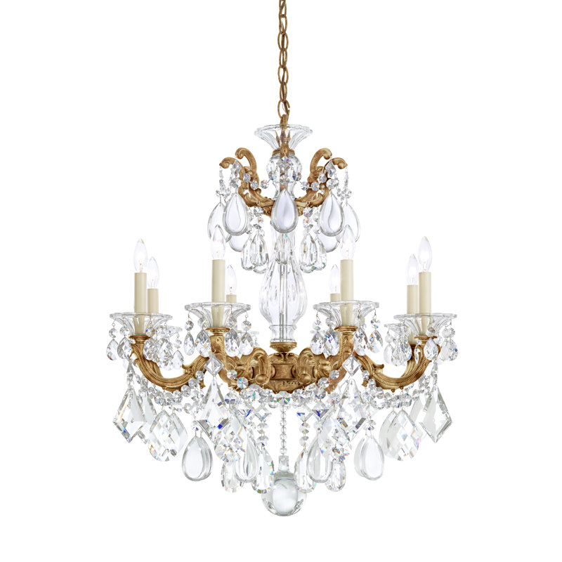 La Scala 8 - Light Chandelier, Heritage Clear, French Gold