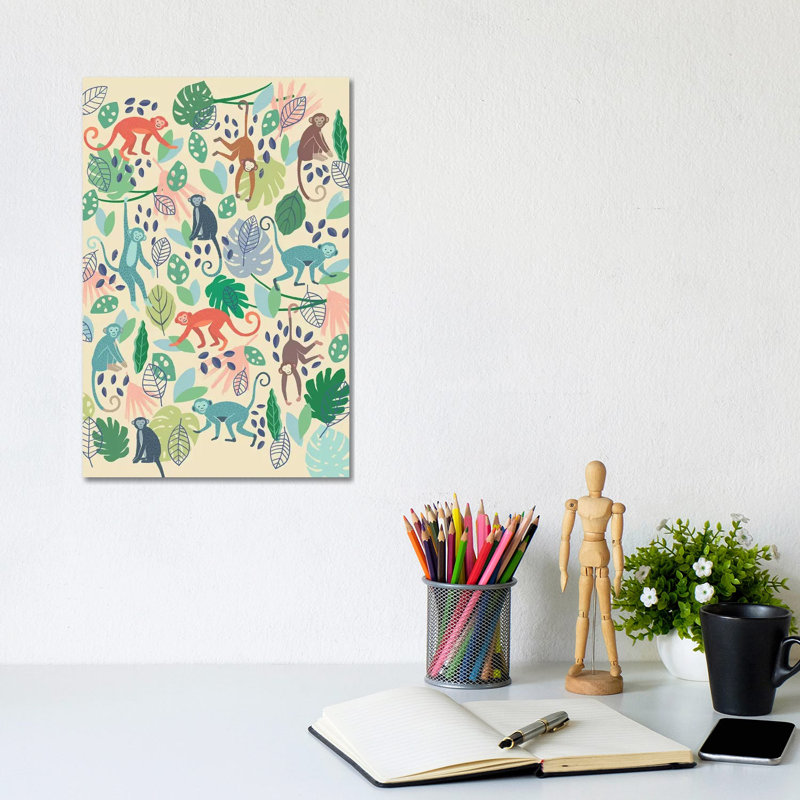 Jungle Chums IV by Nancy Mckenzie - Wrapped Canvas Print, 20.32 cm H x 30.48 cm W