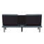 Canapé-lit convertible moderne en tissu gris avec ports USB et porte-gobelets rabattables
