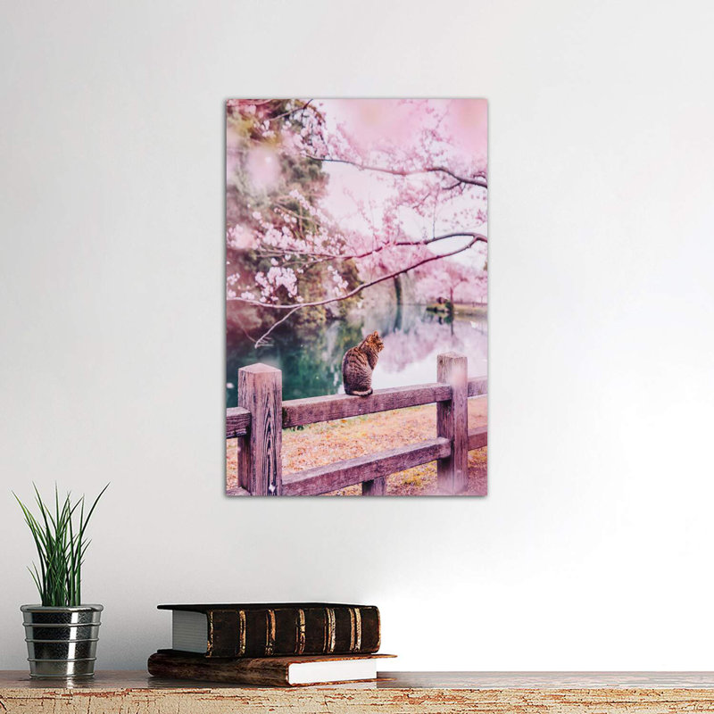 «Tender And Pink» - Imprimé, H 26 po x l 18 po x 1,5 po, Toile tendue, Pas de tapis