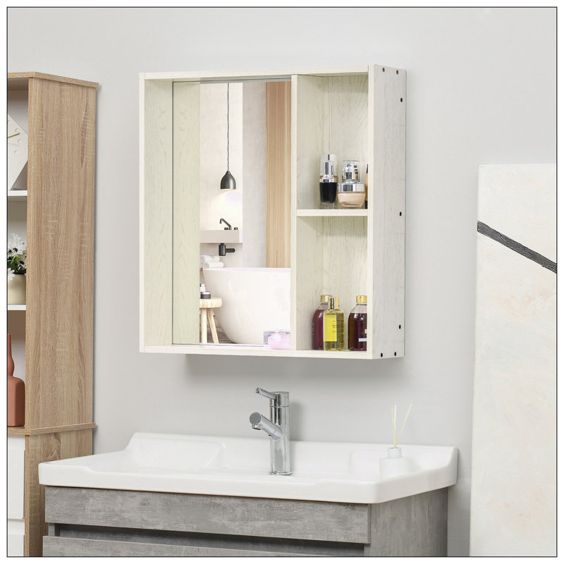 Armoire à pharmacie à fixation murale Josalina, H 25,5 po x l 24,75 po x P 6 po