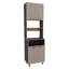 Armoire pour garde-manger Otomo, avec 5 tablettes et 4 portes, noir, gris clair
