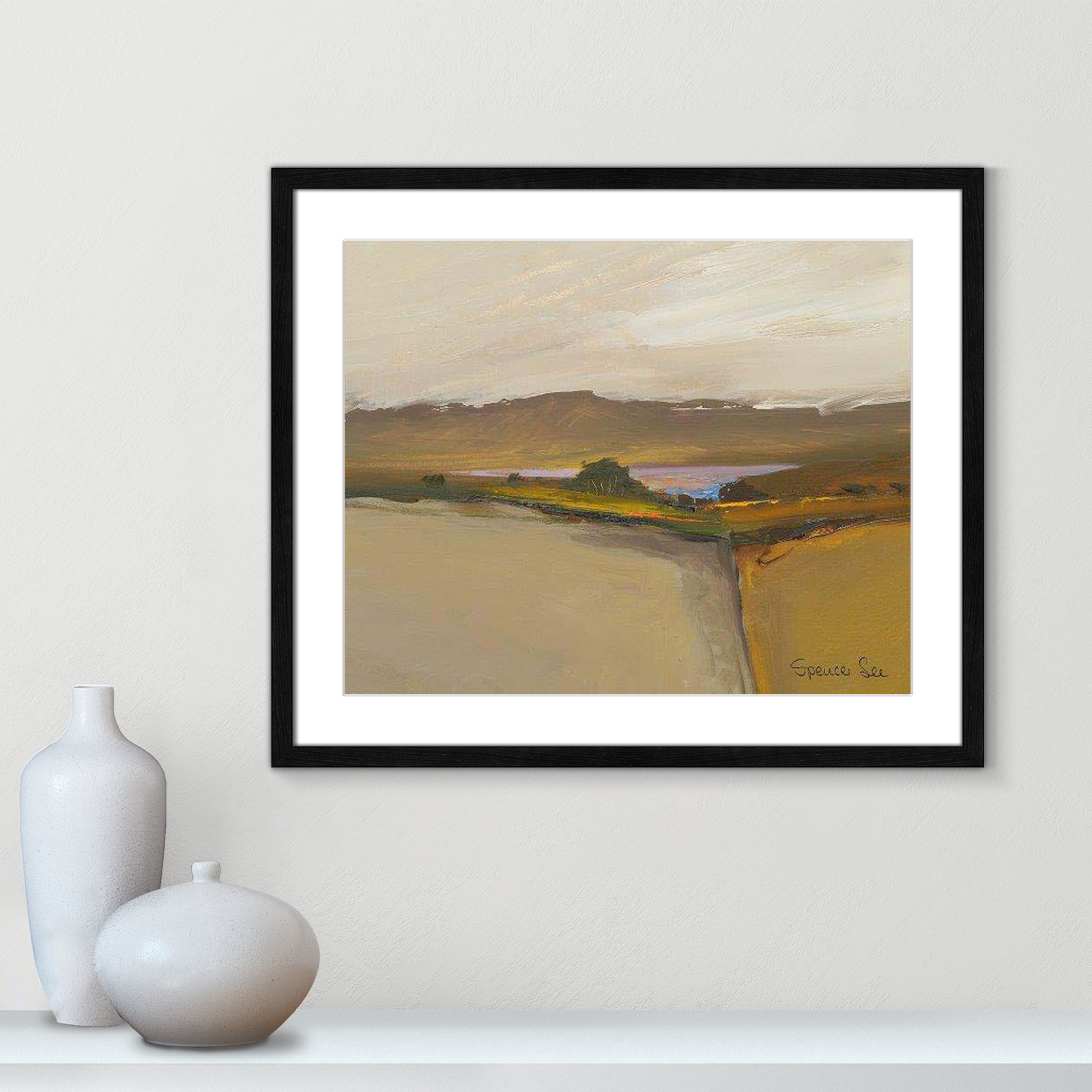 Heaven and Earth IV Print, Black Framed, 21.5" H x 25.5" W x 0.75" D
