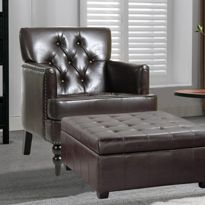 Faux Leather Armchair