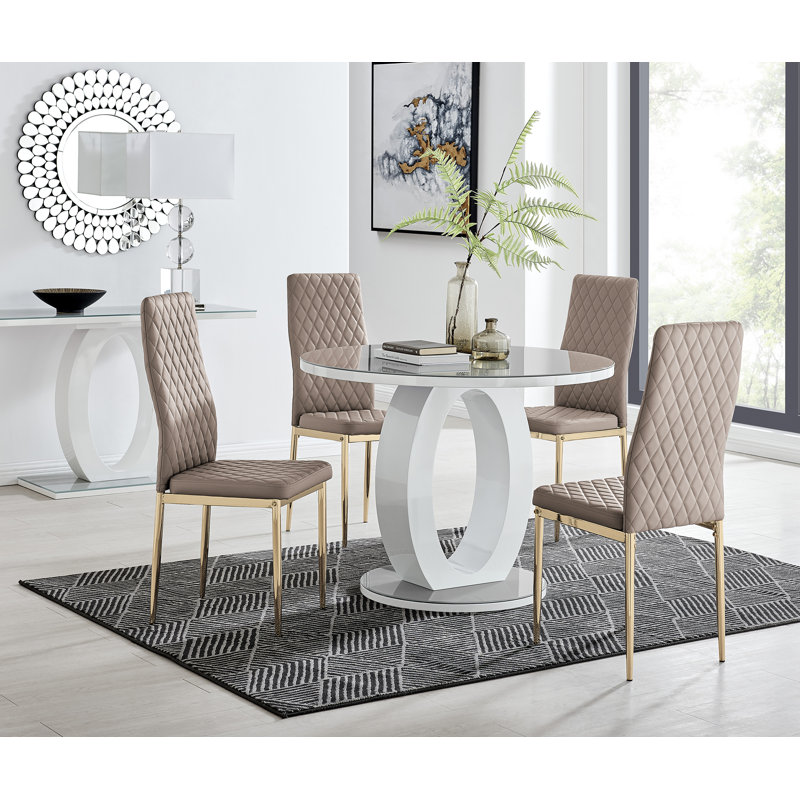 Scottsmoor 4 - Person Dining Set, Grey, Cappuccino