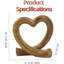 Figurine imitation cœur en bois imitation bois