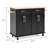 Robbe Solid Wood Top Kitchen Island