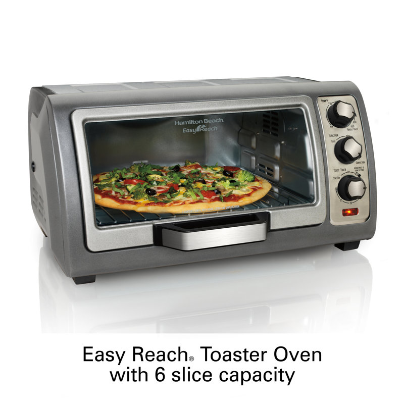  Hamilton Beach® Easy-Reach™ Toaster Oven with Roll-Top Door