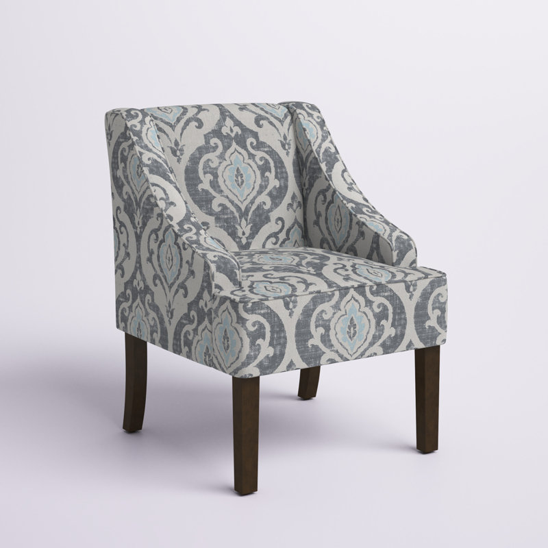 Rochanda 25" Wide Side Chair, Gray, Dark Brown